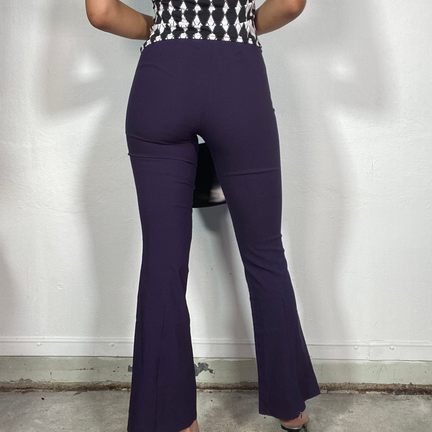 Vintage 2000's Funky Purple Flared Pants (S)