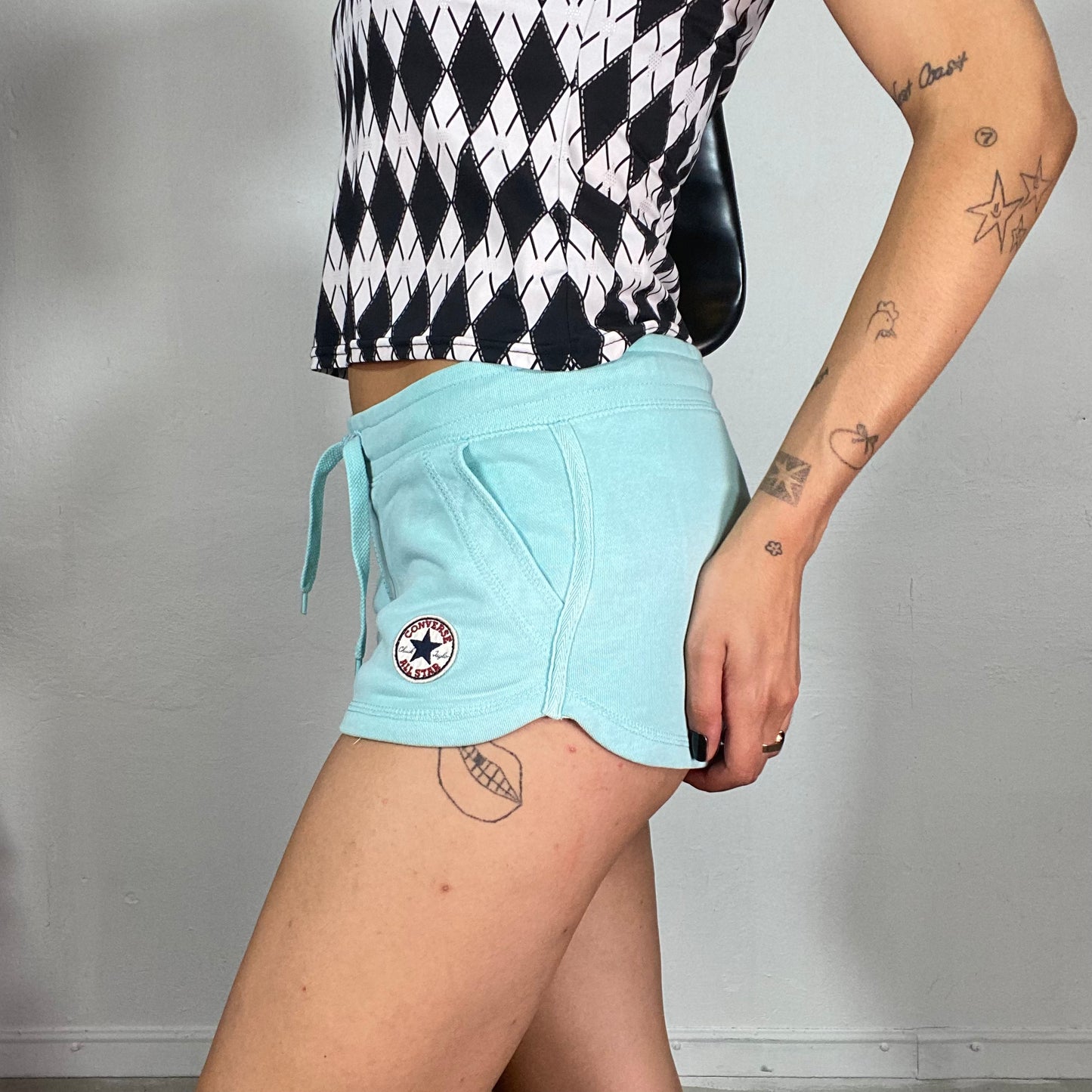 Vintage 2000's Converse Sporty Turquoise Mini Shorts (S)