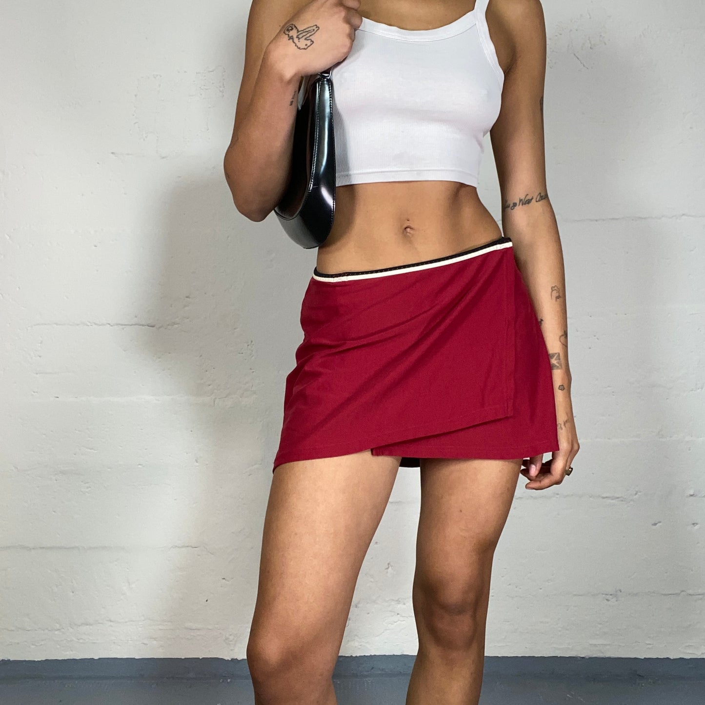 Vintage 2000's Sporty Red Mini Layered Skirt (S)