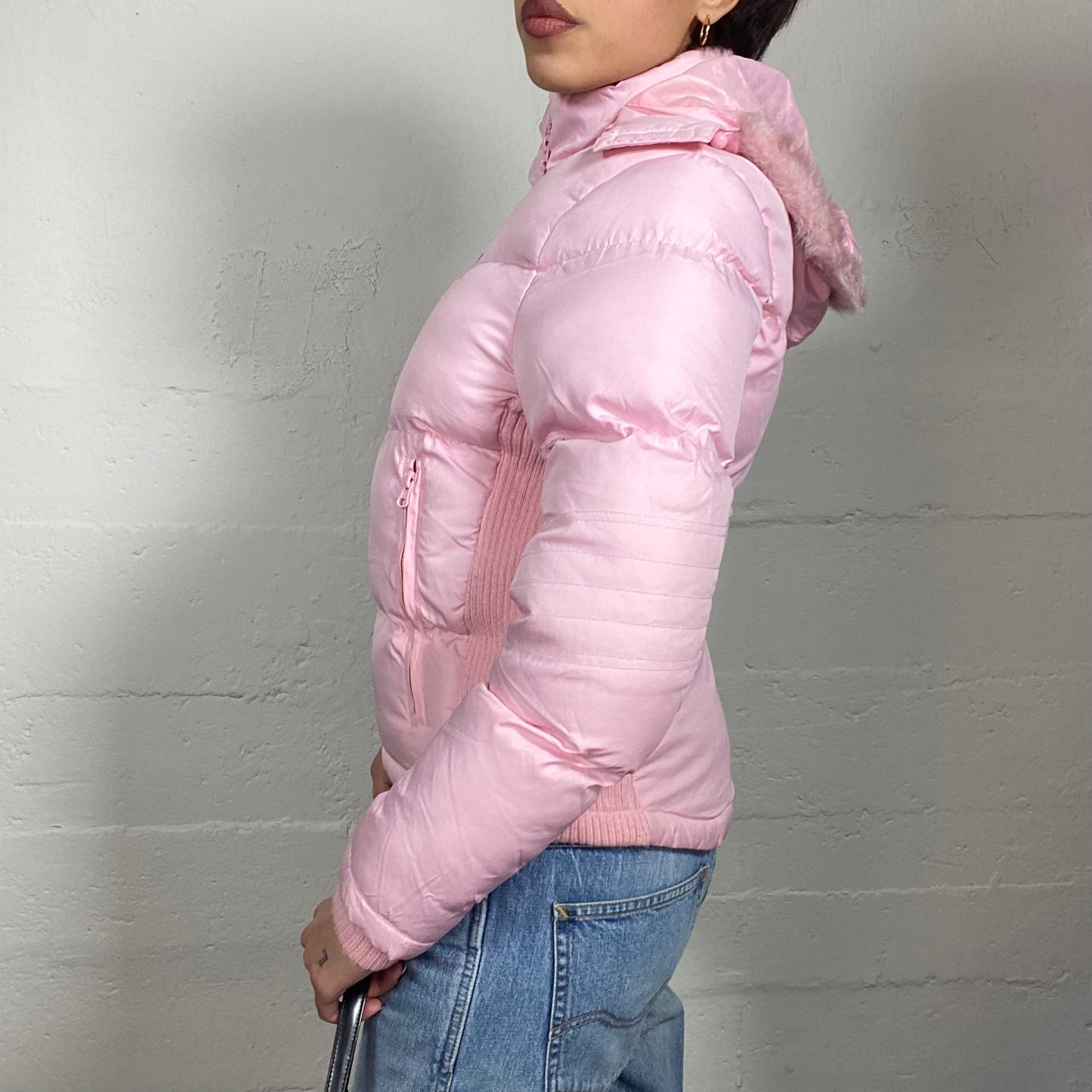 Vintage 2000's Bratz Pink Shiny Puffer Jacket (S)