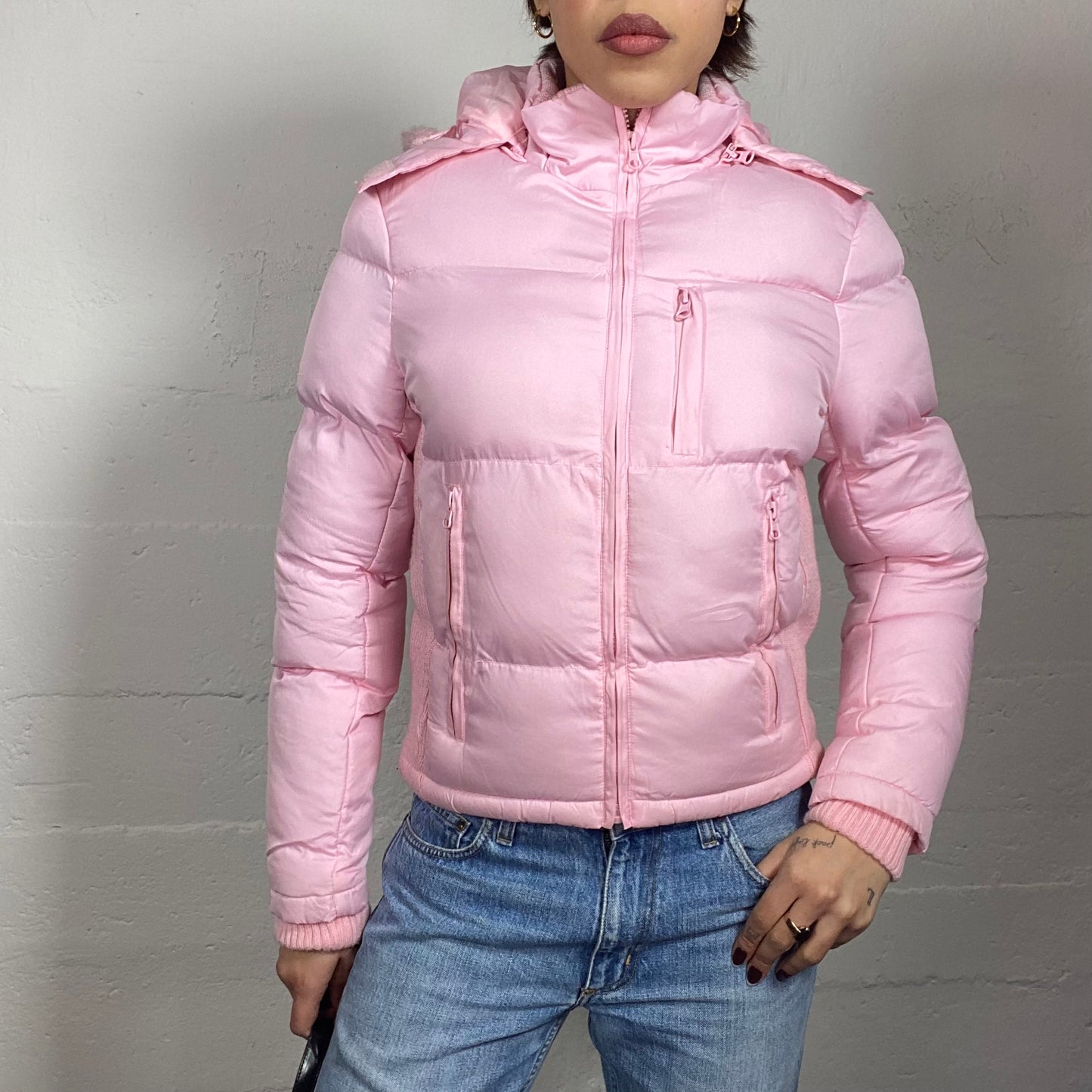 Vintage 2000's Bratz Pink Shiny Puffer Jacket (S)