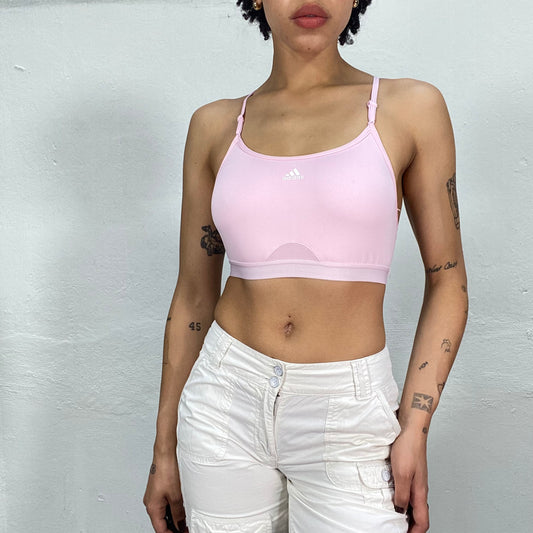 Vintage 2000's Adidas Baby Pink Sports Bra (S)