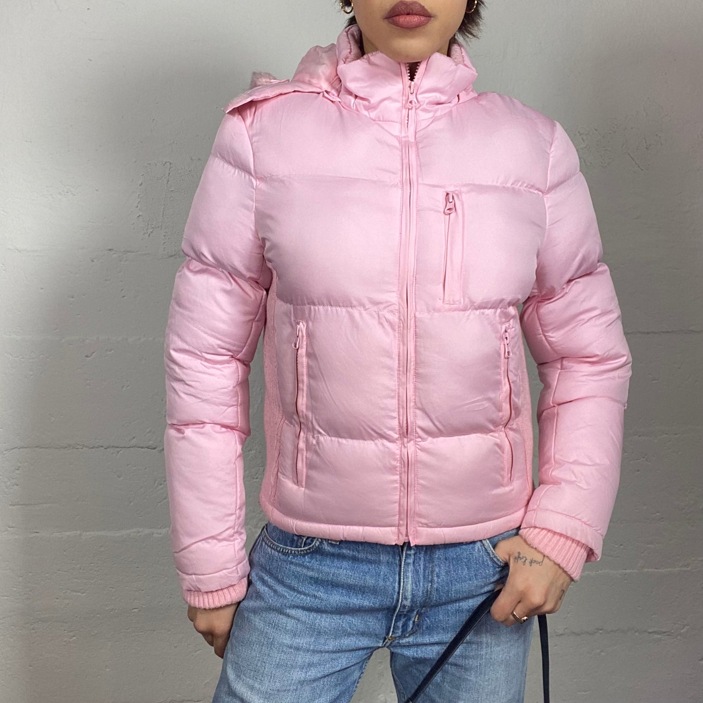 Vintage 2000's Bratz Pink Shiny Puffer Jacket (S)