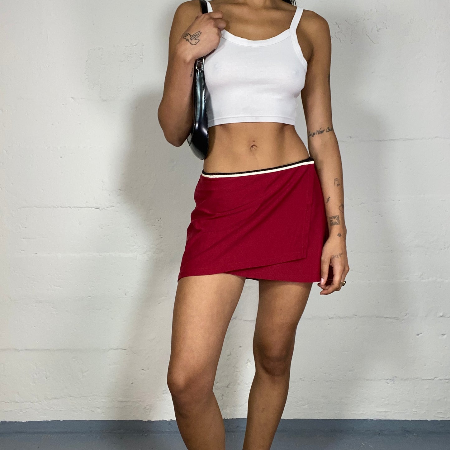 Vintage 2000's Sporty Red Mini Layered Skirt (S)