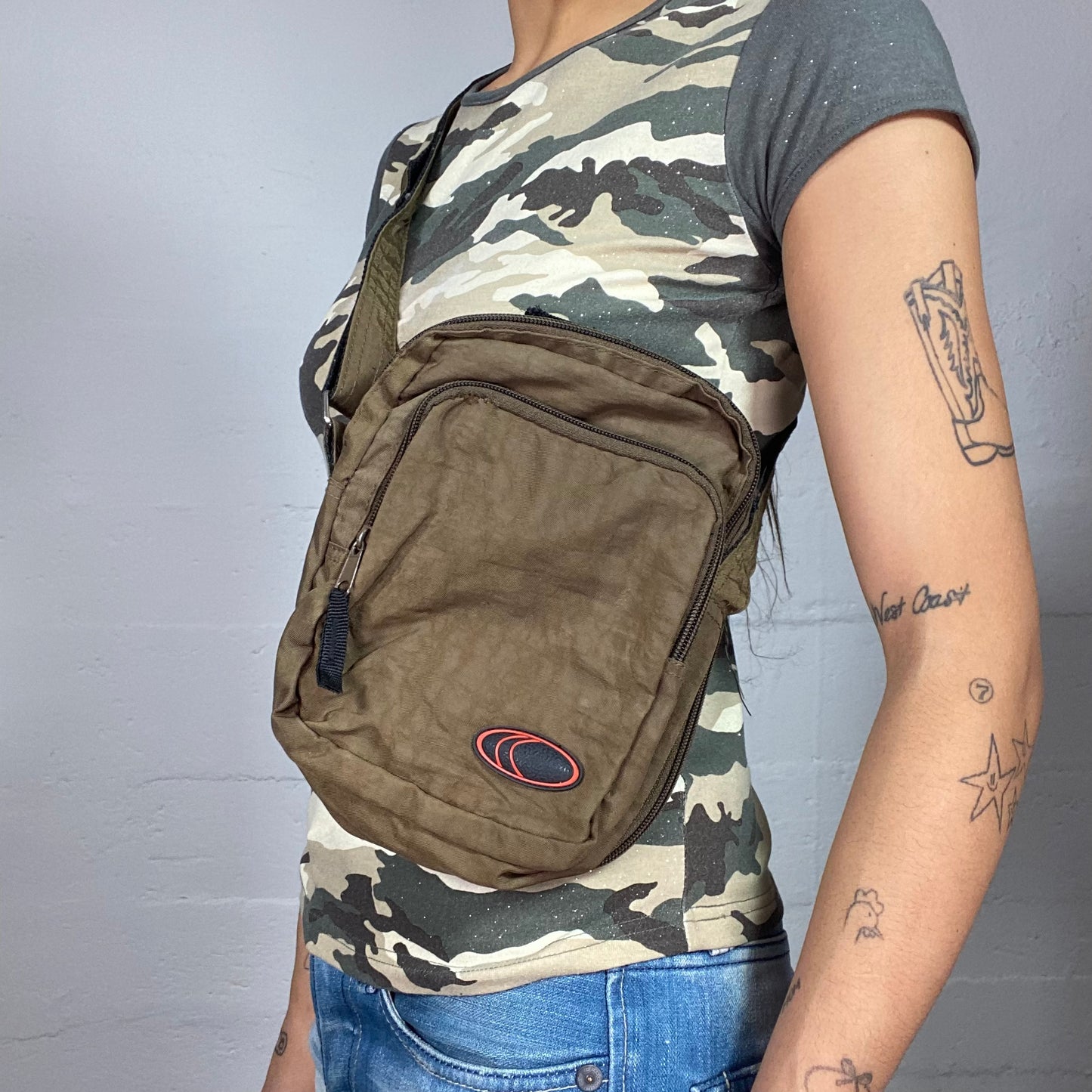Vintage 2000's Sporty Brown Crossbody Bag