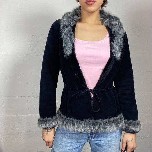 Vintage 90's The Nanny Fluffy Light Jacket to Tie (S/M)