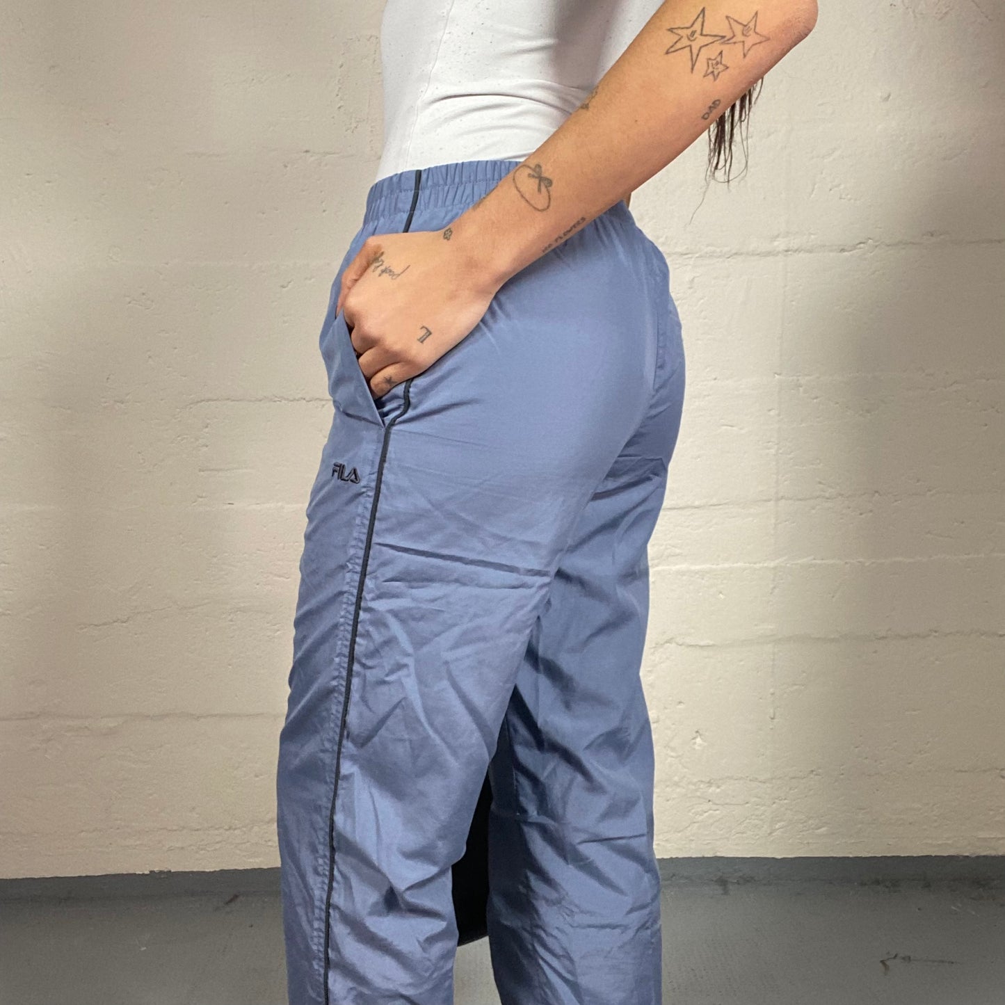 Vintage 2000's Fila Sporty Blue Track Pants (S)