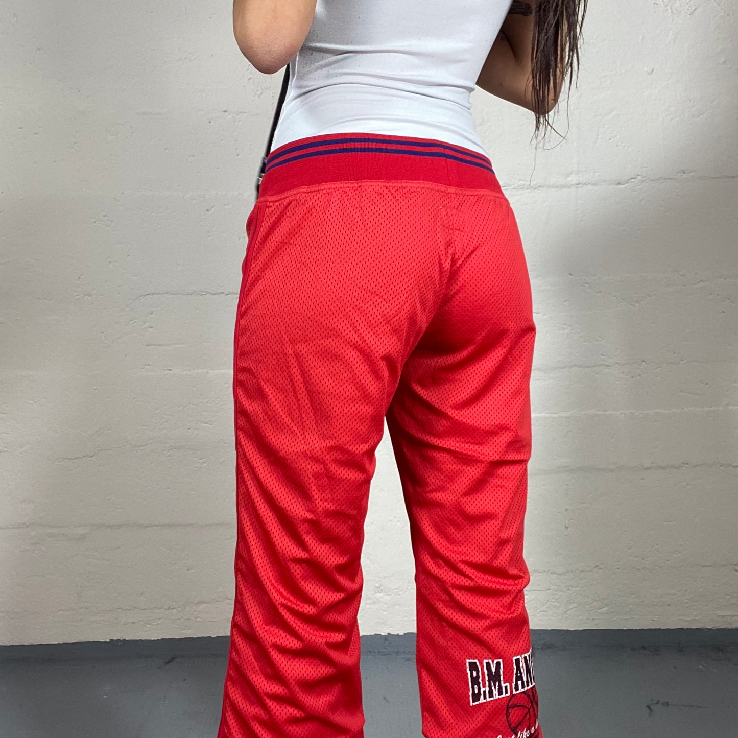 Vintage 2000's Sporty Red Capri Track Pants (S)