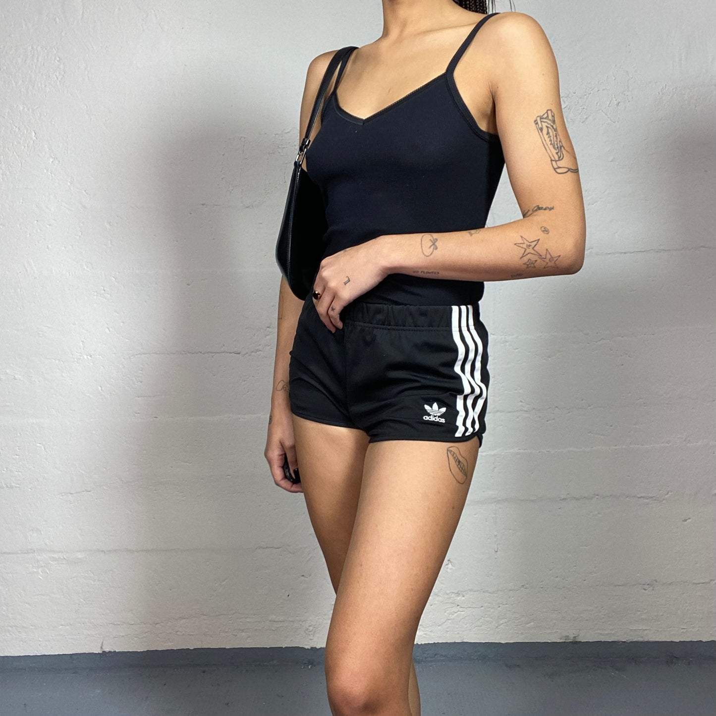 Vintage 90's Adidas Black Sporty Micro Shorts (S)