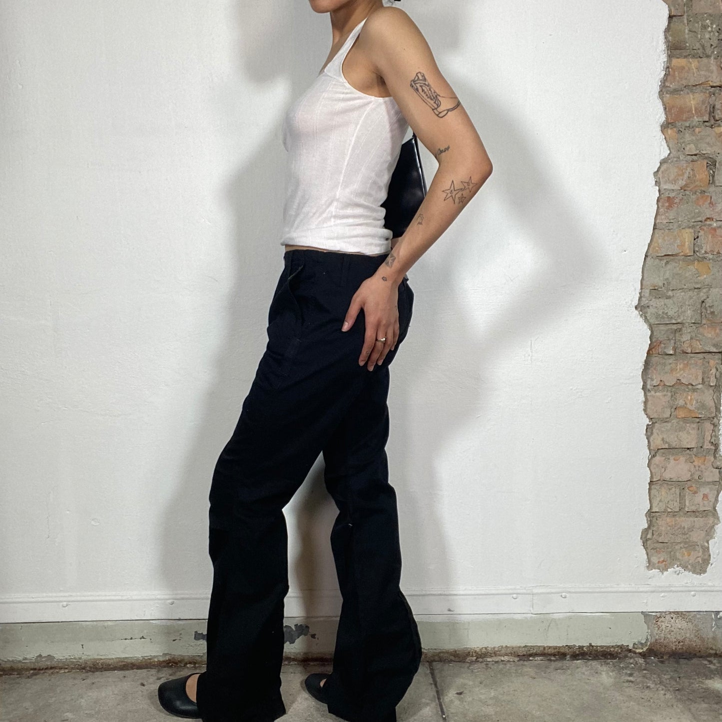 Vintage 90's Skater Balck Straight Leg Pants (M)