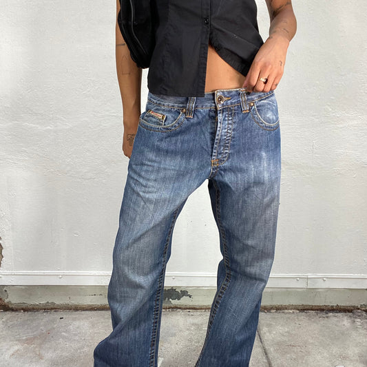 Vintage 2000's Downtown Girl Dark Denim Straight Cut Pants (M)