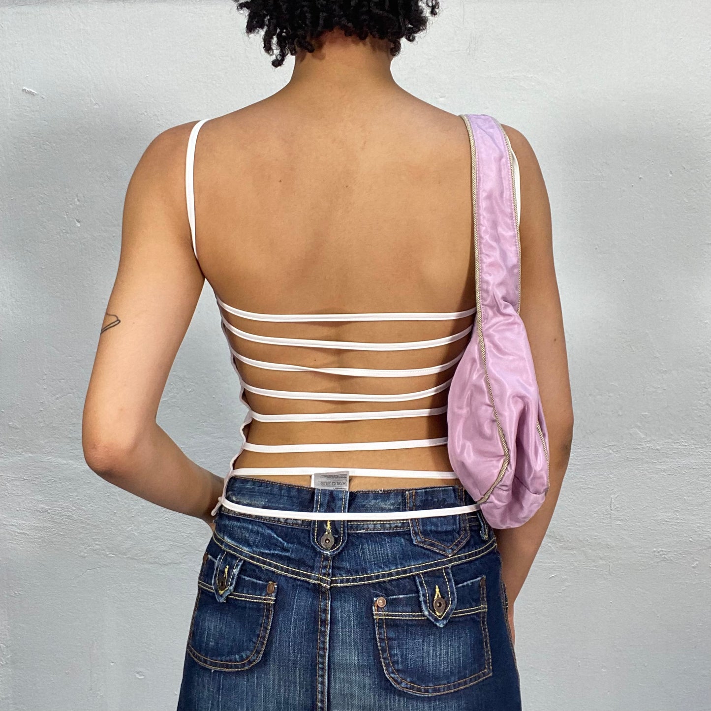 Vintage 2000's Classic White Backless Top (XS/S)