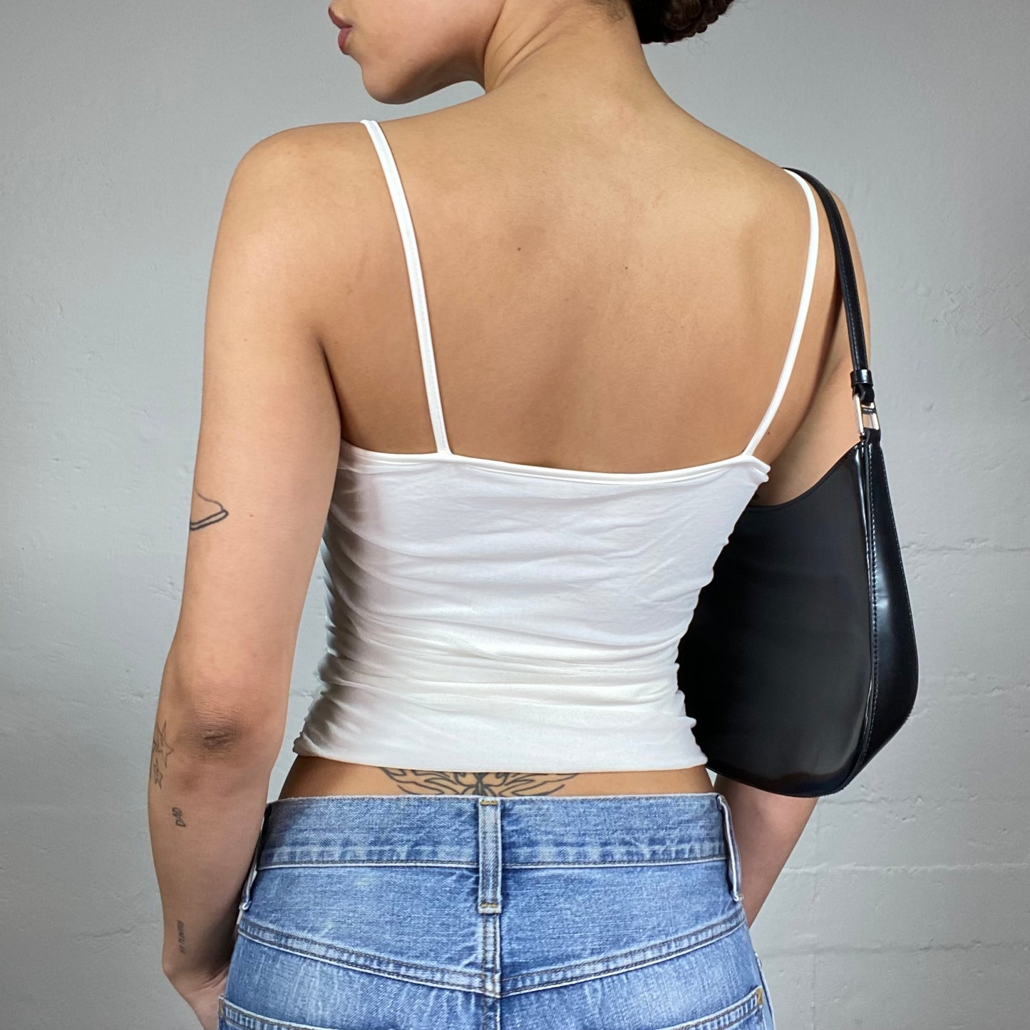 Vintage 2000's Downtown Girl White Wrapped Top (S)