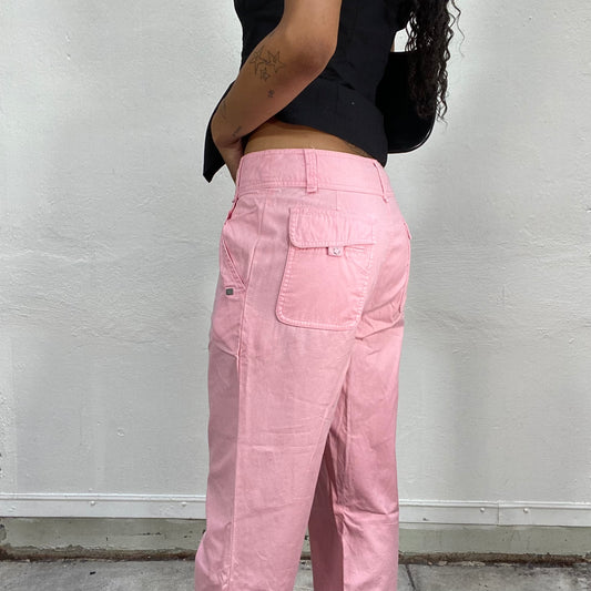 Vintage 2000's Downtown Girl Pink Cargo Pants (M)