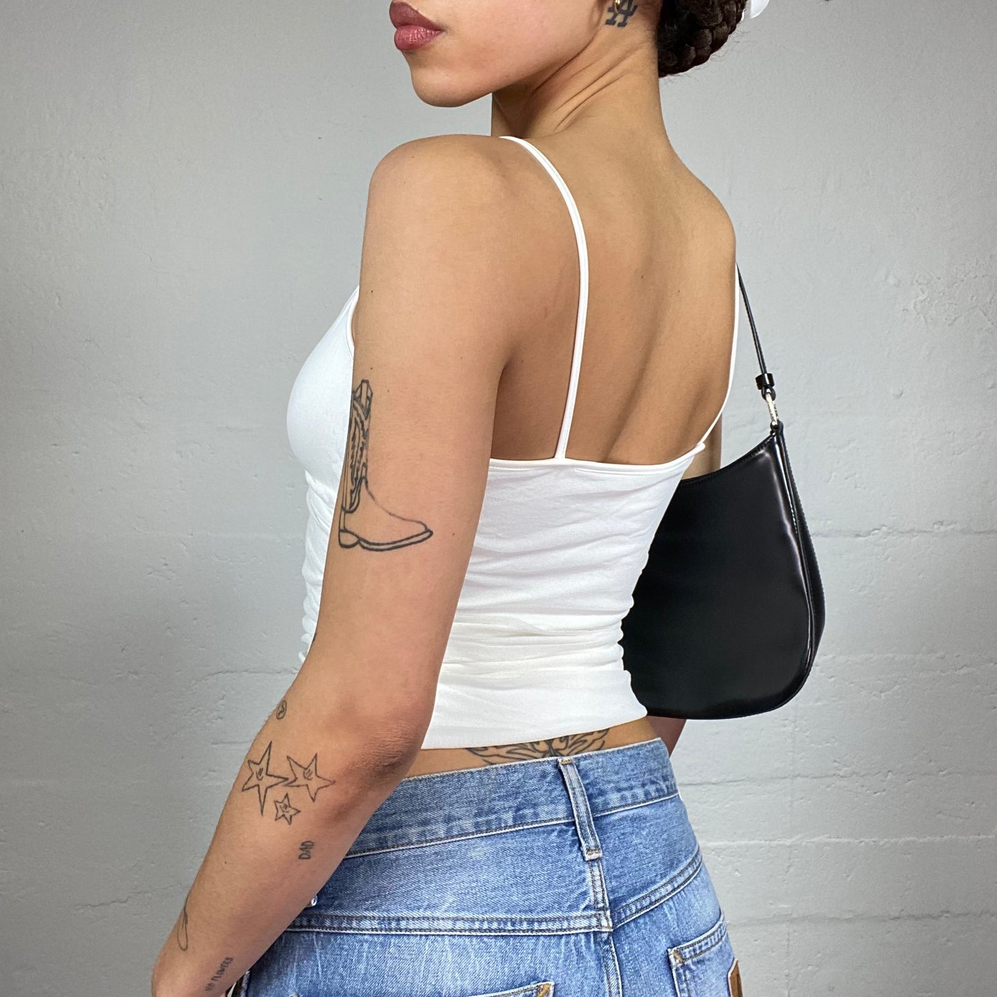 Vintage 2000's Downtown Girl White Wrapped Top (S)