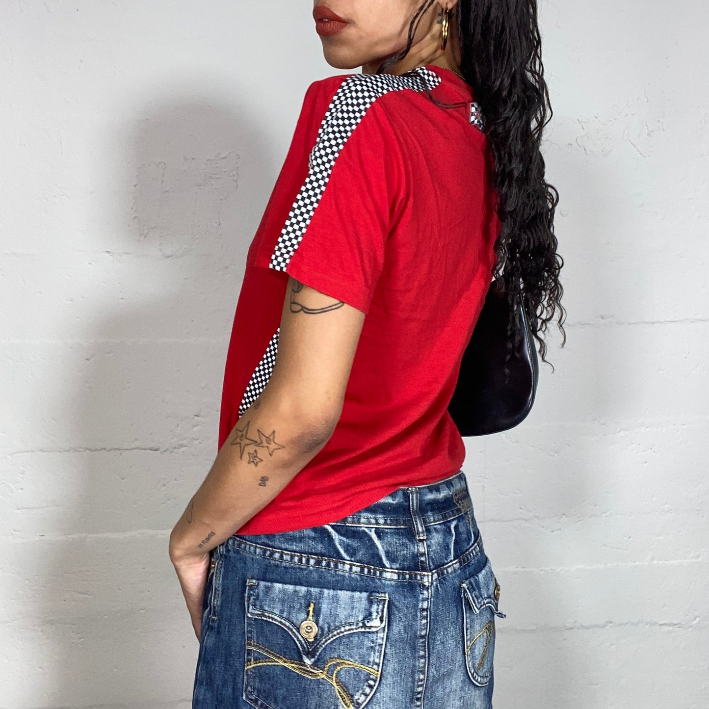 Vintage 2000's Sporty Girl Red Top with "Monaco Grand Prix" and Race Car Print (S)