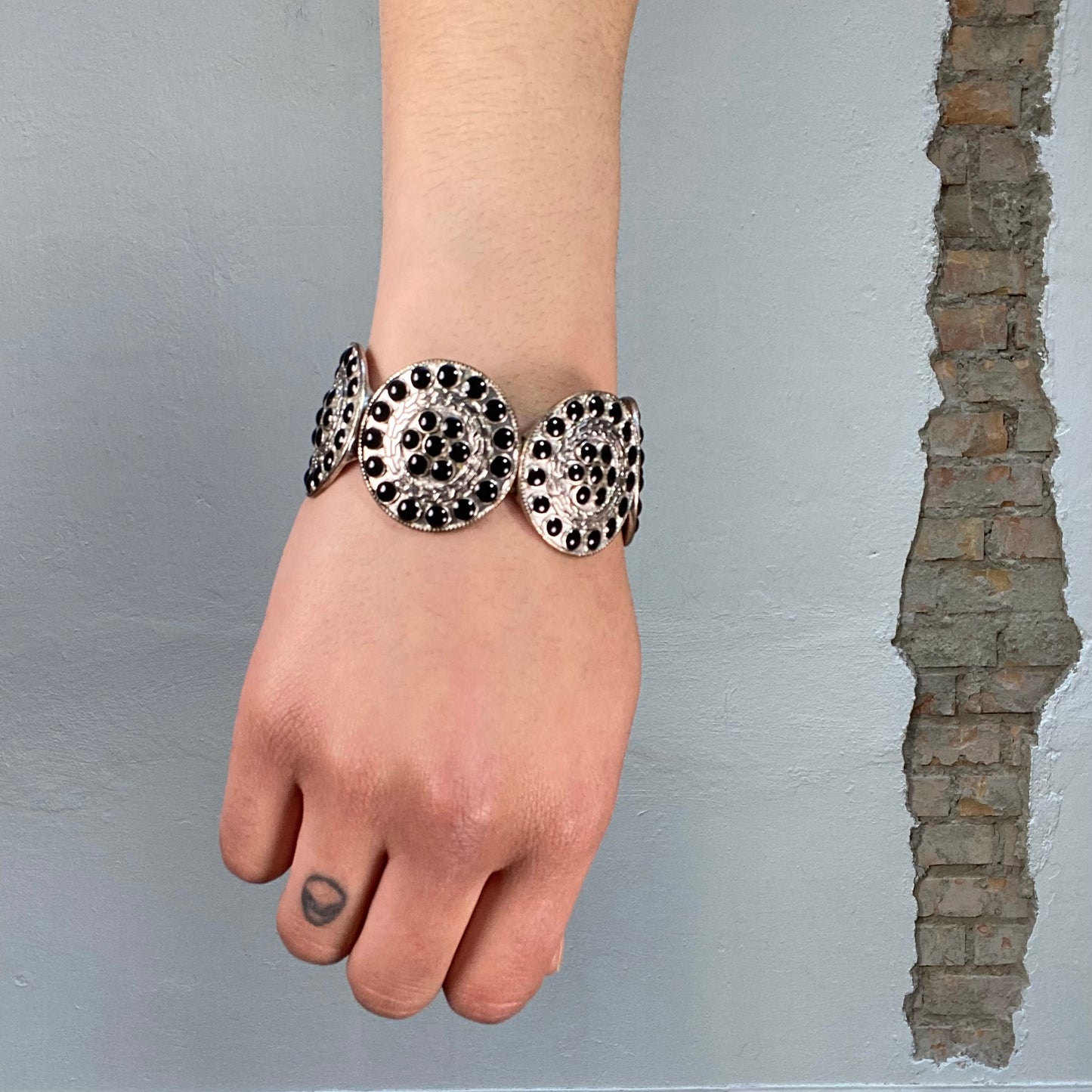 Vintage 2000's Boho Silver Chunky Bracelet