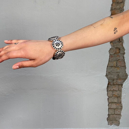 Vintage 2000's Boho Silver Chunky Bracelet