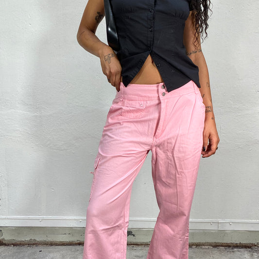 Vintage 2000's Downtown Girl Pink Cargo Pants (M)