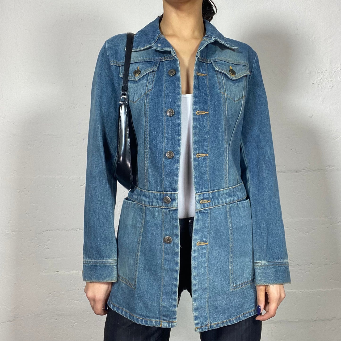 Vintage 2000's Buffy The Vampire Slayer Denim Long Button Up Jacket (S)