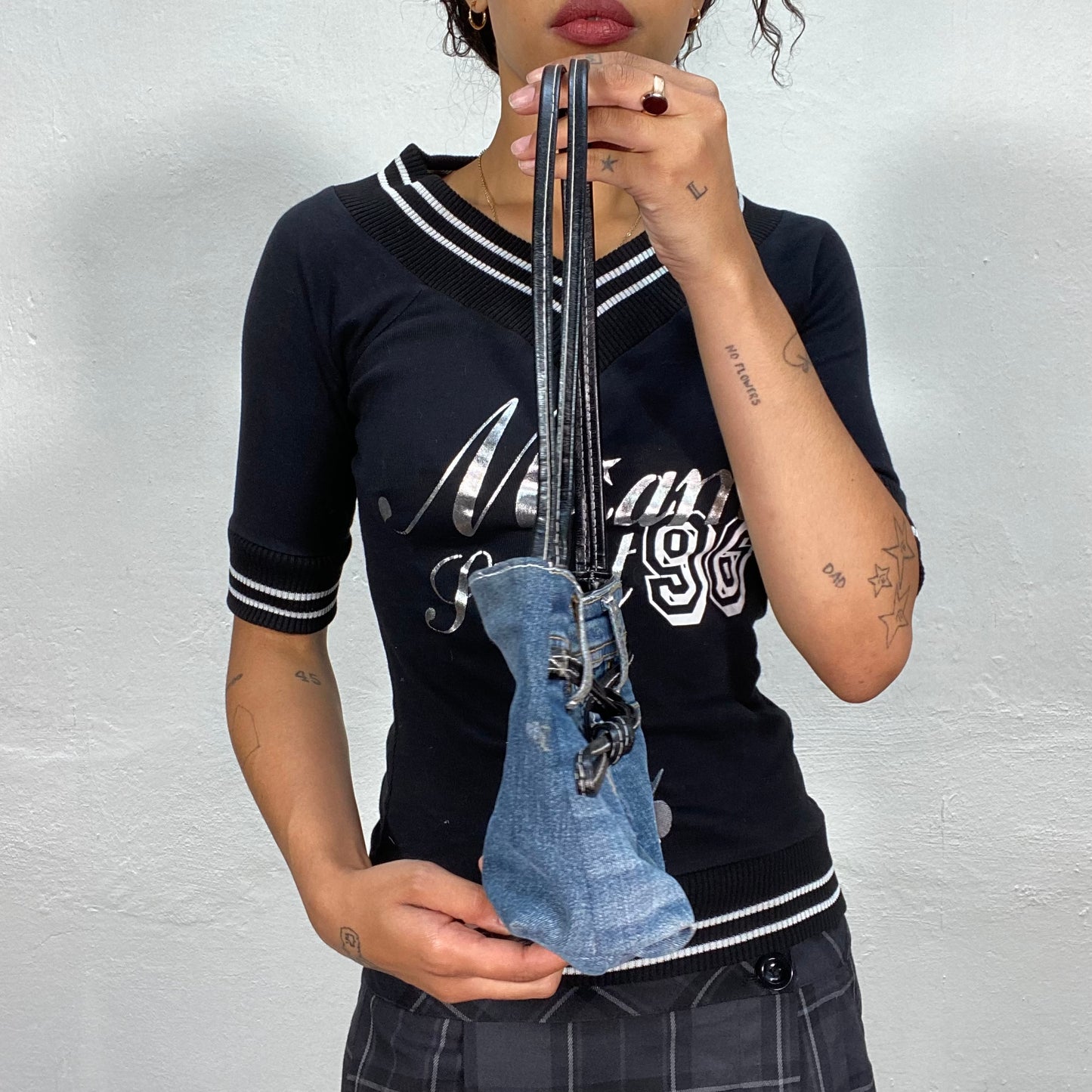 Vintage 2000's Funky Jeans Pants Shoulder Bag