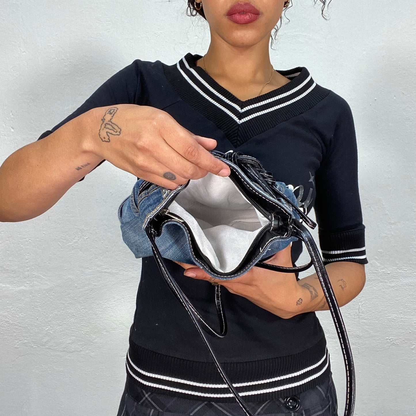 Vintage 2000's Funky Jeans Pants Shoulder Bag