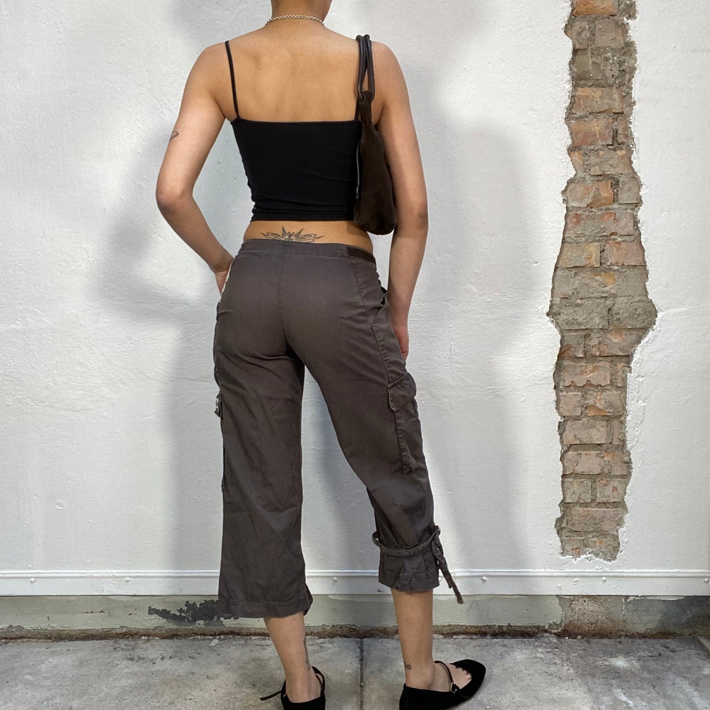 Vintage 90's Adidas Streetstyle Brown Cargo Capris (S)