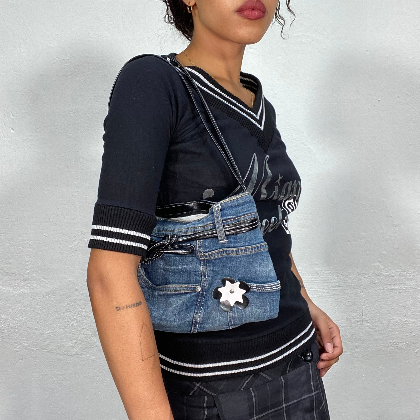Vintage 2000's Funky Jeans Pants Shoulder Bag