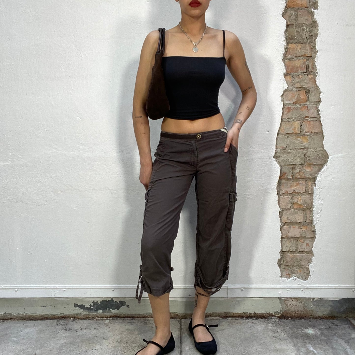 Vintage 90's Adidas Streetstyle Brown Cargo Capris (S)