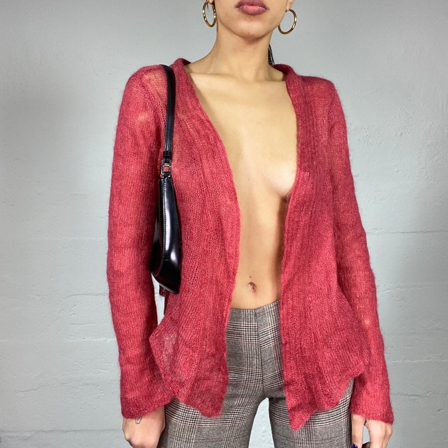 Vintage 90's Phoebe Buffay Red Knitted Cardigan (S/M)