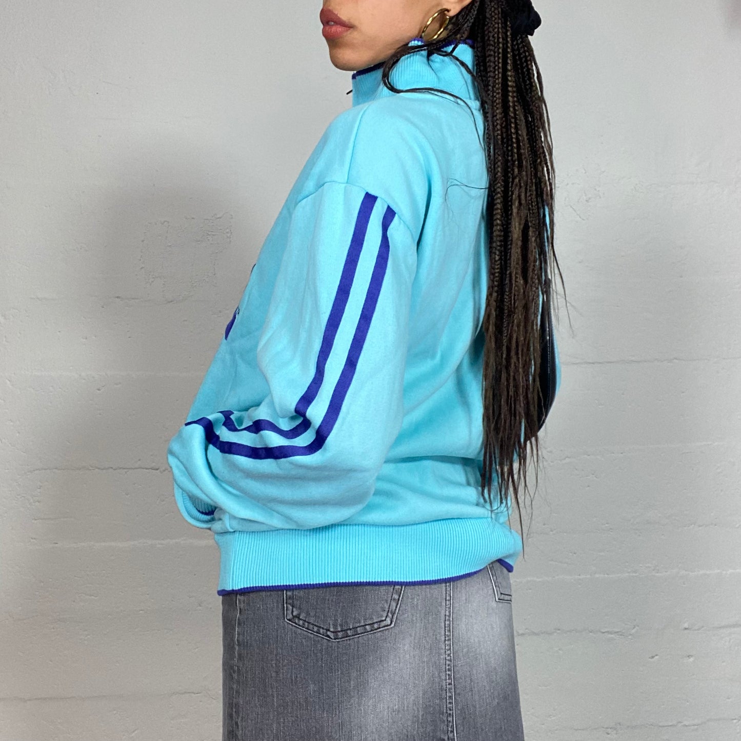 Vintage 2000's Lonsdale Sporty Blue Zip Up Oversized Jacket (L)