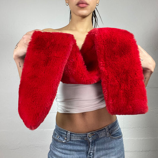 Vintage 2000's Bratz Red Fluffy Scarf