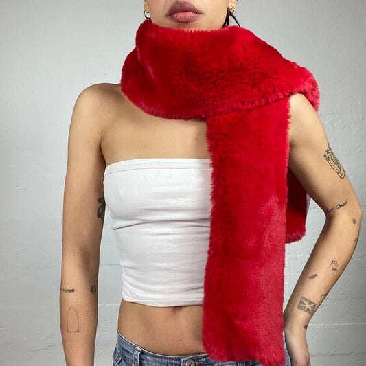 Vintage 2000's Bratz Red Fluffy Scarf