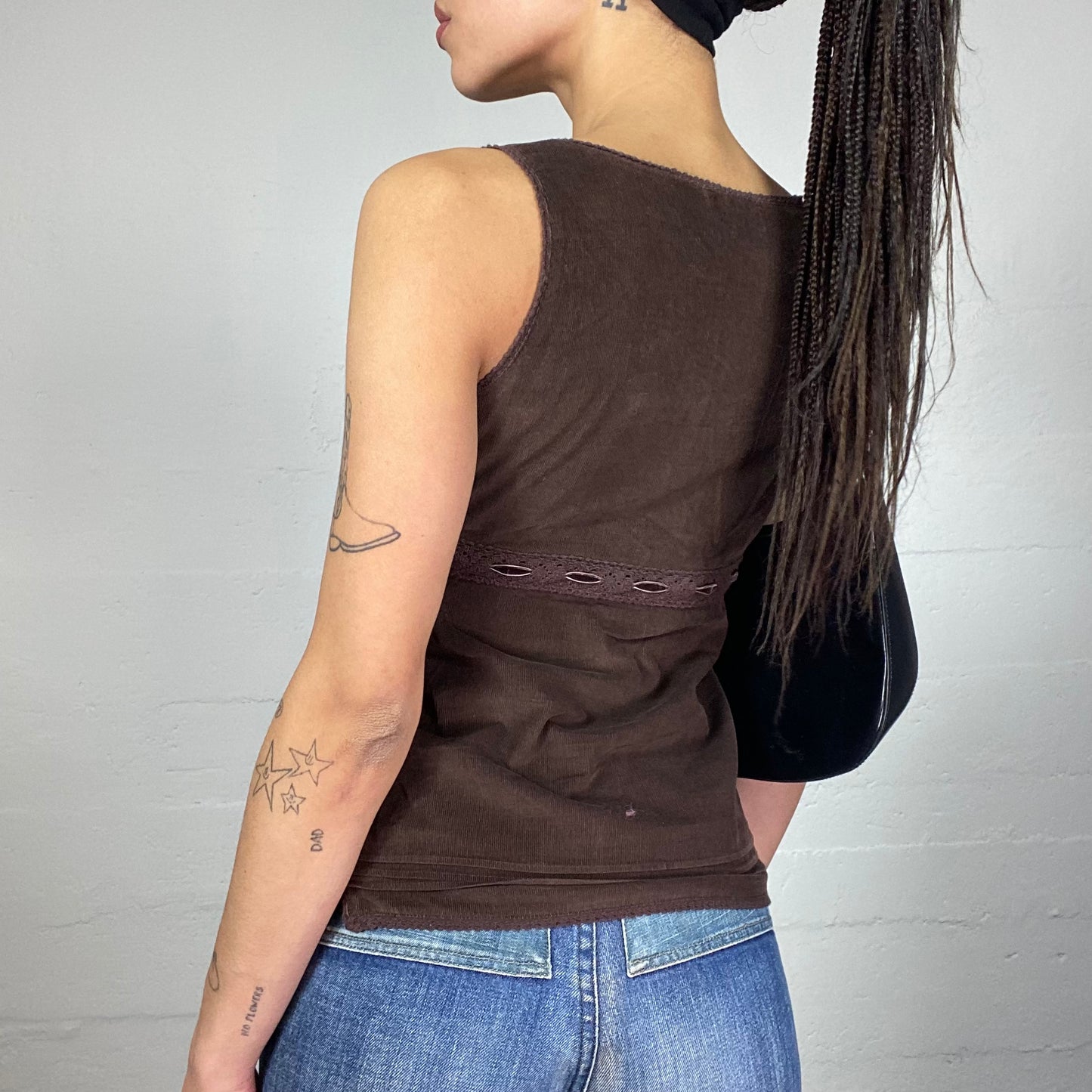 Vintage 2000's Fairy Brown Wrapped Corduroy Top (S)