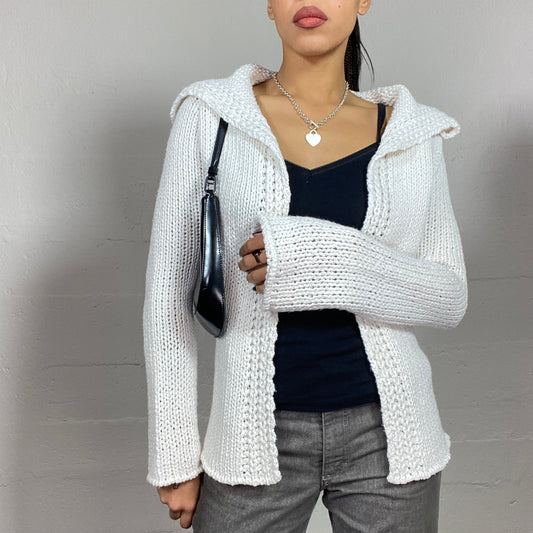 Vintage 90's Cute White Knit Cardigan (Unique size)