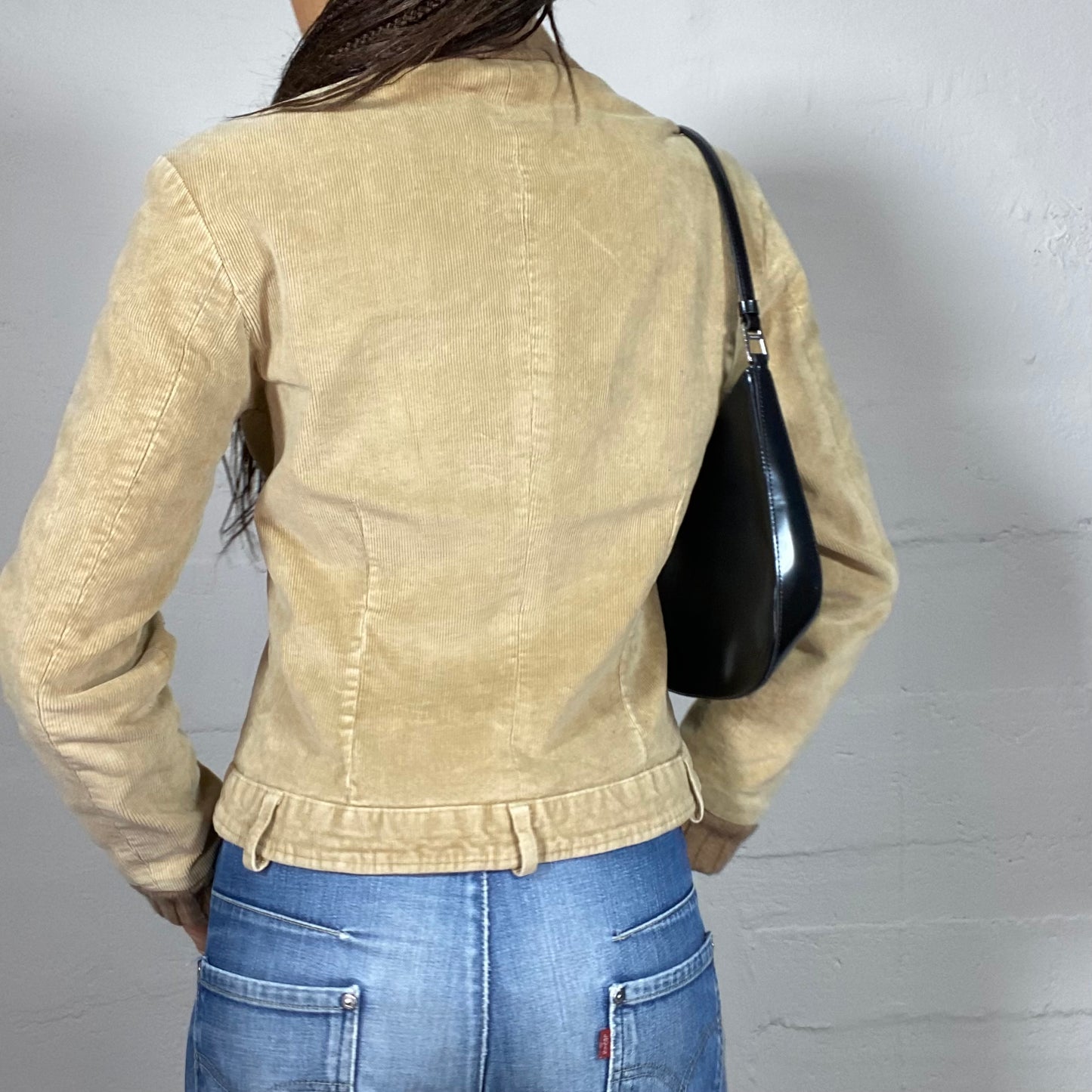 Vintage 90's Indie Brown Corduroy Button Up Jacket (S)