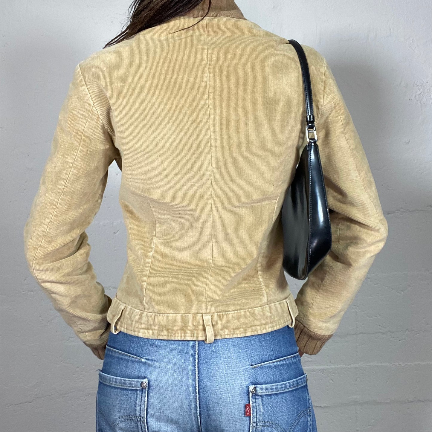 Vintage 90's Indie Brown Corduroy Button Up Jacket (S)