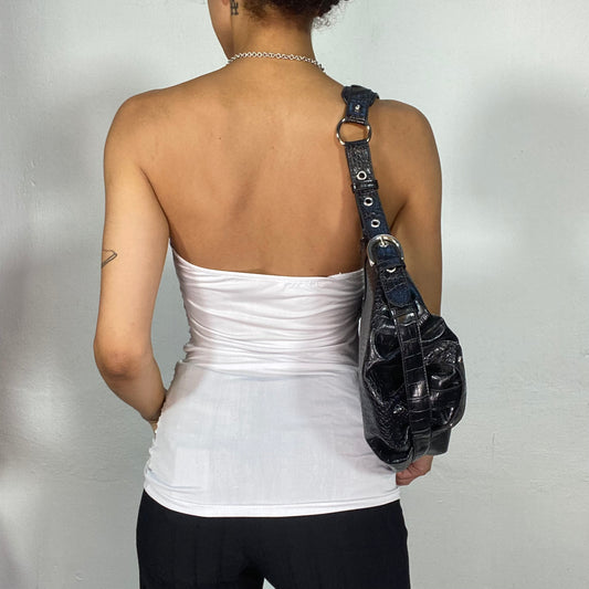 Vintage 2000's Coquette White Scrunch Tube Top (S)