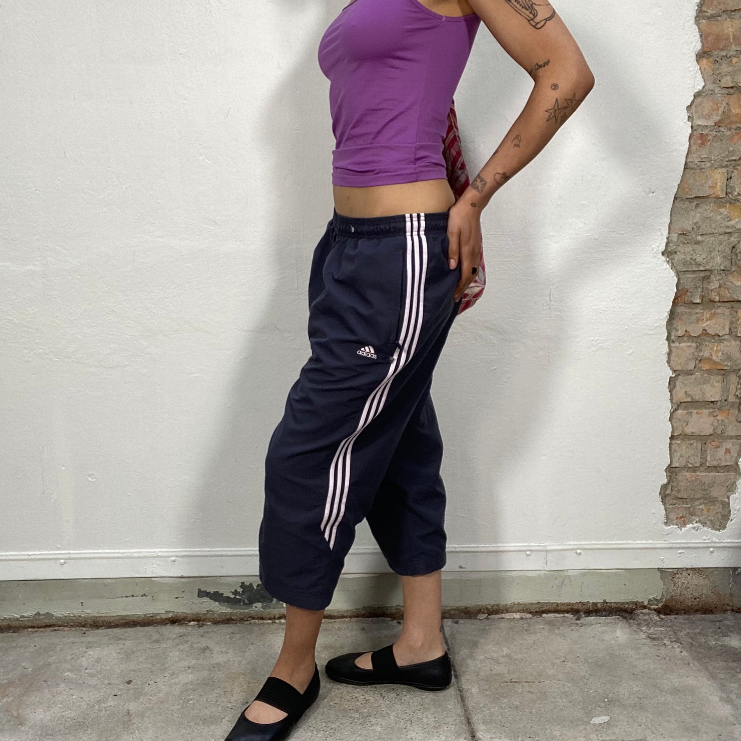 Vintage 2000's Adidas Navy Capris Track Pants (S/M) – Michelle Tamar