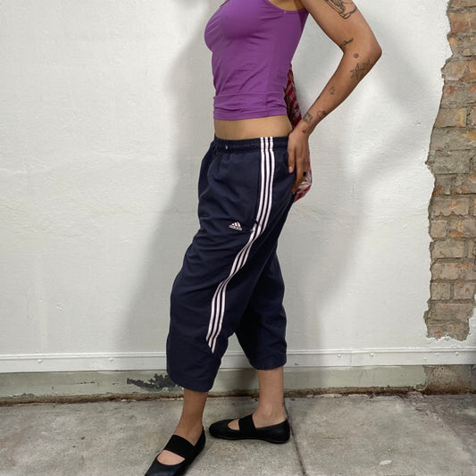 Vintage 2000's Adidas Navy Capris Track Pants (S/M)