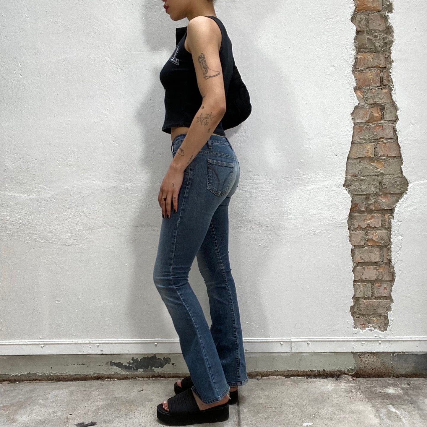 Vintage 2000's Miss Sixty Mid Wash Flared Jeans (S)