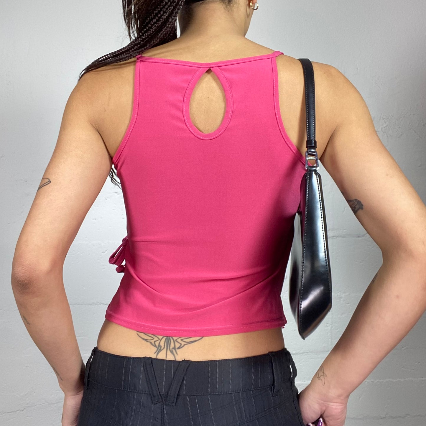 Vintage 2000's Totally Spies Pink Open Hole Top (S/M)