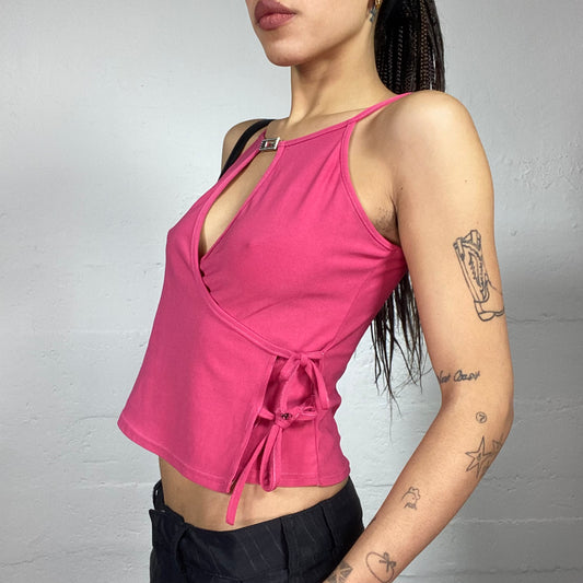 Vintage 2000's Totally Spies Pink Open Hole Top (S/M)