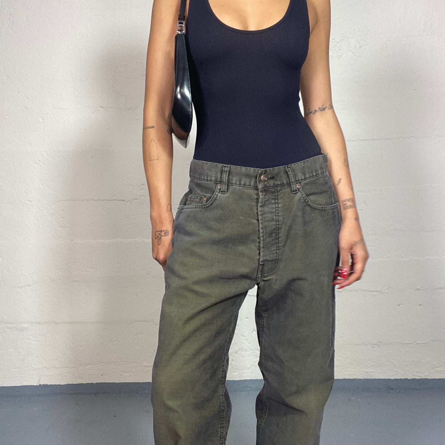 Vintage 90's Khaki Workwear Washed Out Acid Pants (M/L)