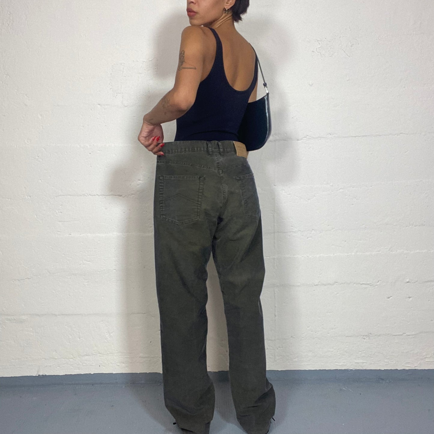 Vintage 90's Khaki Workwear Washed Out Acid Pants (M/L)