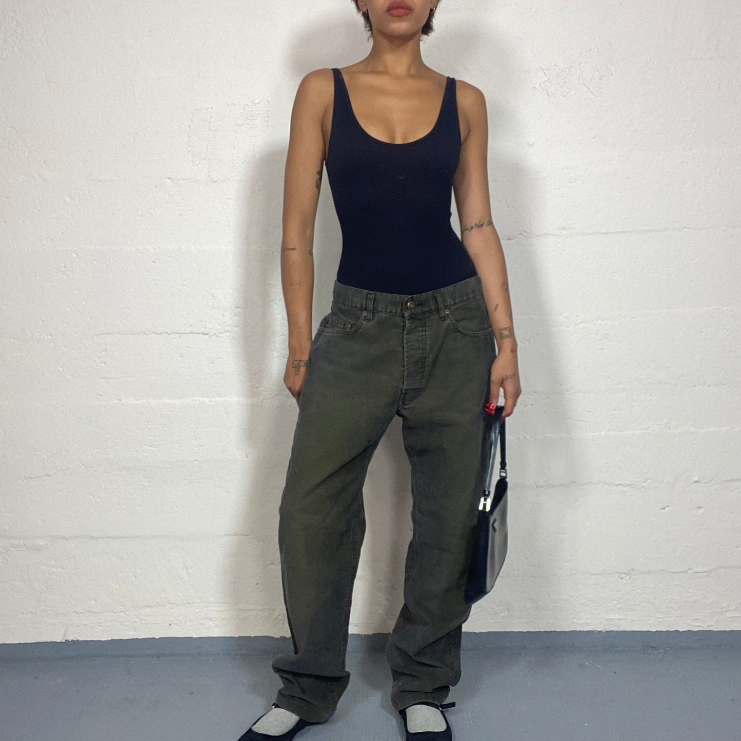 Vintage 90's Khaki Workwear Washed Out Acid Pants (M/L)