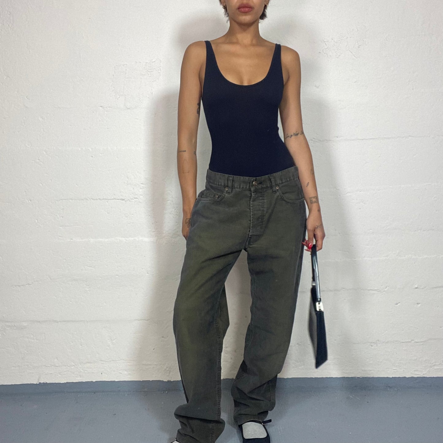 Vintage 90's Khaki Workwear Washed Out Acid Pants (M/L)