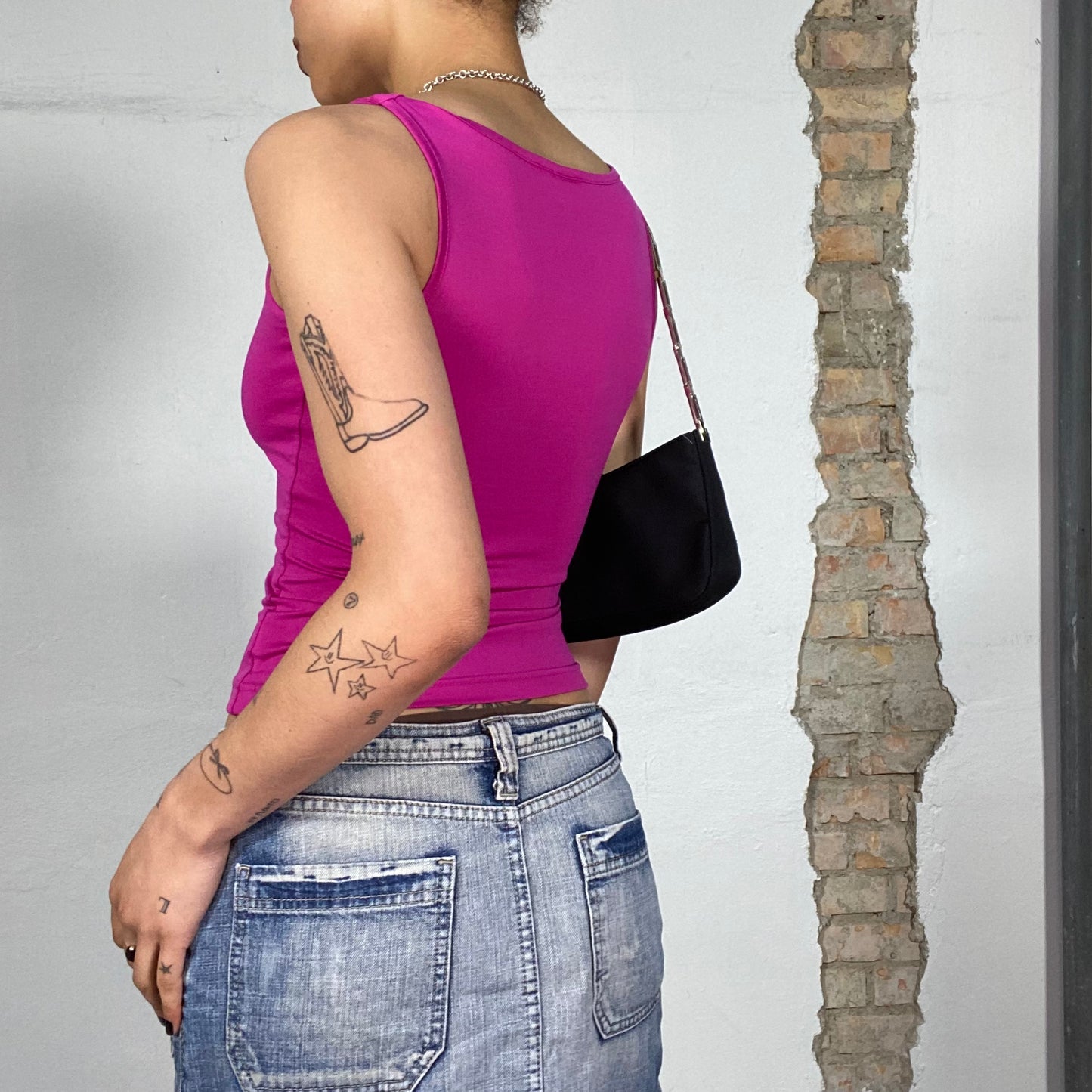 Vintage 2000's Funky Magenta Tank Top (S)