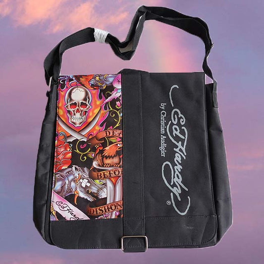 Vintage Cyber Y2K Ed Hardy Satchel Bag