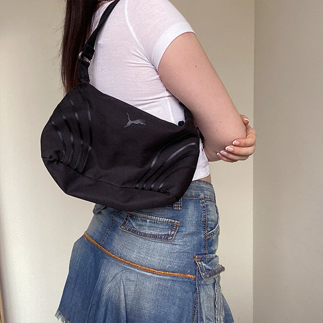 Vintage 90's Puma Sporty Black Shoulder Bag